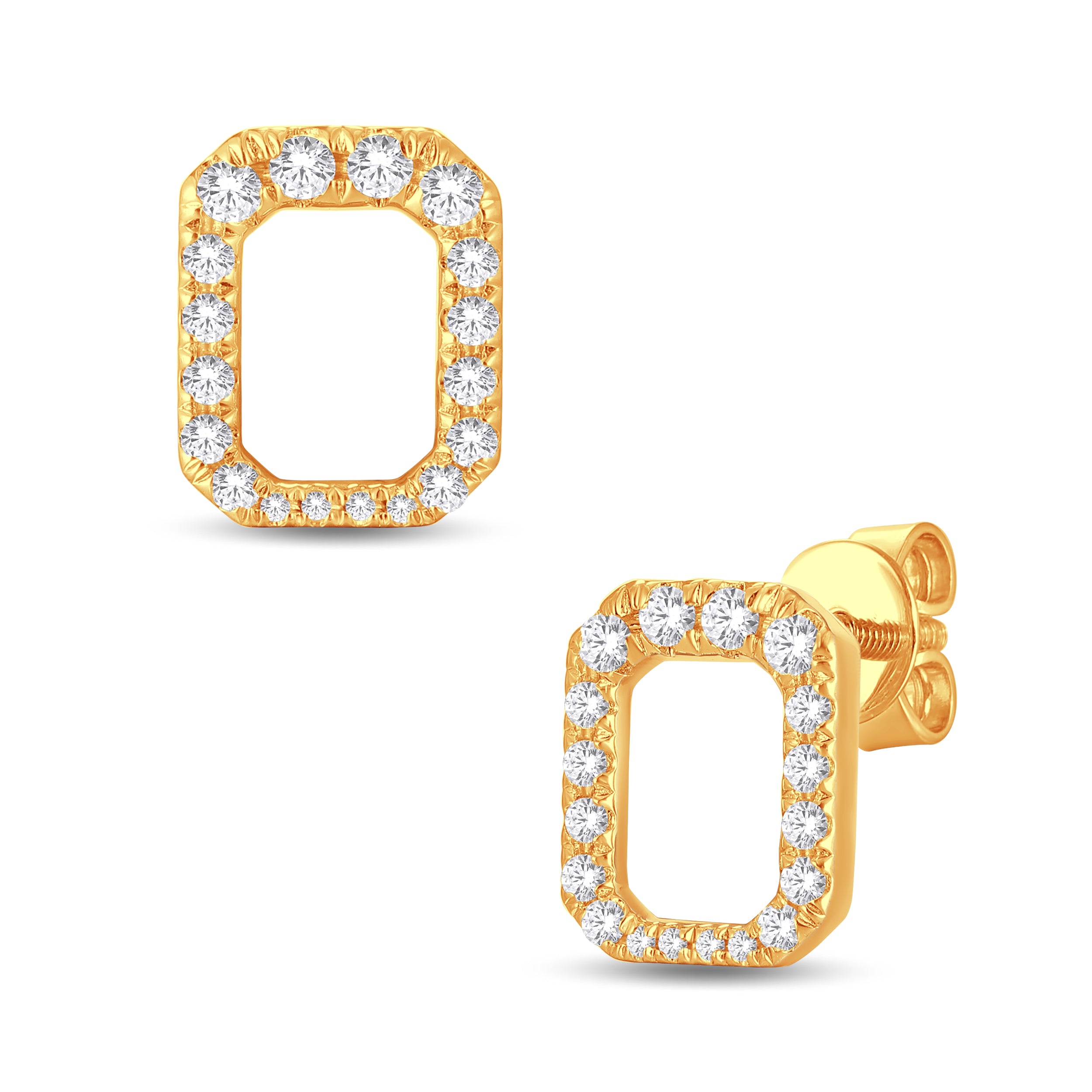 14 Karat All Yellow Gold 0.32 Carat Diamond Fashion Earrings-0126270-ALY