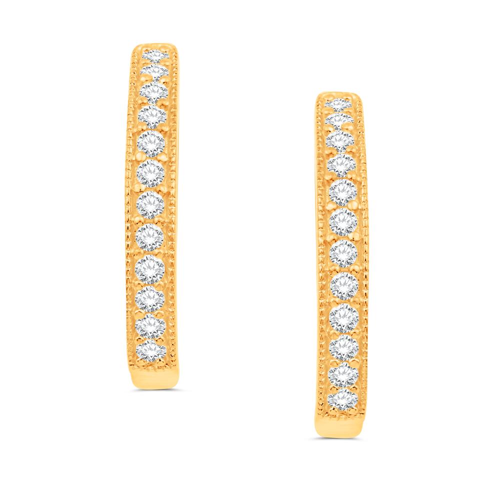 14 Karat All Yellow Gold 0.82 Carat Diamond Classic Hoops-0132163-ALY