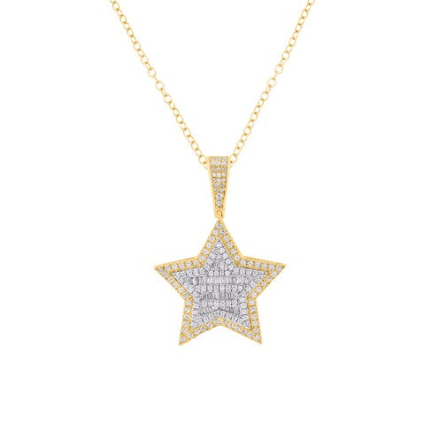 10 Karat Yellow Gold 1.05 Carat Diamonds Star Pendant-0842144-YG