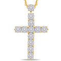 14 Karat Yellow Gold 2.50 Carat Diamonds Latin Cross HipHop Pendant-1025096-YG