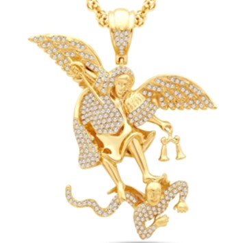 14 Karat Yellow Gold 2.15 Carat Diamonds Angel HipHop Pendant-1025163-YG
