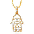 14 Karat Yellow Gold 3.00 Carat Diamonds Hamsa HipHop Pendant-1025222-YG