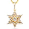 14 Karat Yellow Gold 1.66 Carat Diamonds Star HipHop Pendant-1025226-YG