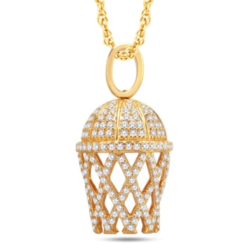 14 Karat Yellow Gold 2.10 Carat Diamonds Basketball HipHop Pendant-1025240-YG