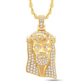14 Karat Yellow Gold 3.10 Carat Diamonds Jesus HipHop Pendant-1025242-YG