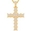 14 Karat All Yellow Gold 2.50 Carat Diamonds Latin Cross HipHop Pendant-1025294-ALY