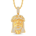 14 Karat All Yellow Gold 3.10 Carat Diamonds Jesus HipHop Pendant-1025346-ALY