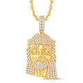 14 Karat All Yellow Gold 3.00 Carat Diamonds Jesus HipHop Pendant-1025389-ALY