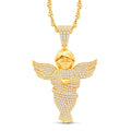 14 Karat All Yellow Gold 2.85 Carat Diamonds Angel HipHop Pendant-1025434-ALY