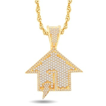 14 Karat All Yellow Gold 2.00 Carat Diamonds Trap house HipHop Pendant-1025454-ALY