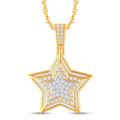 10 Karat Yellow Gold 2.88 Carat Diamonds Star HipHop Pendant-1025781-YG