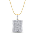 10 Karat Yellow Gold 5.00 Carat Diamonds Rectangle HipHop Pendant-1029557-YG
