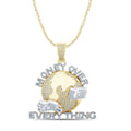 10 Karat Yellow Gold 1.25 Carat Diamonds Money Over Everything HipHop Pendant-1029584-YG