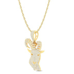 10 Karat Yellow Gold 3.75 Carat Diamonds Goat HipHop Pendant-1029617-YG