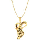10 Karat Yellow Gold 3.75 Carat Diamonds Goat HipHop Pendant-1029617-YG