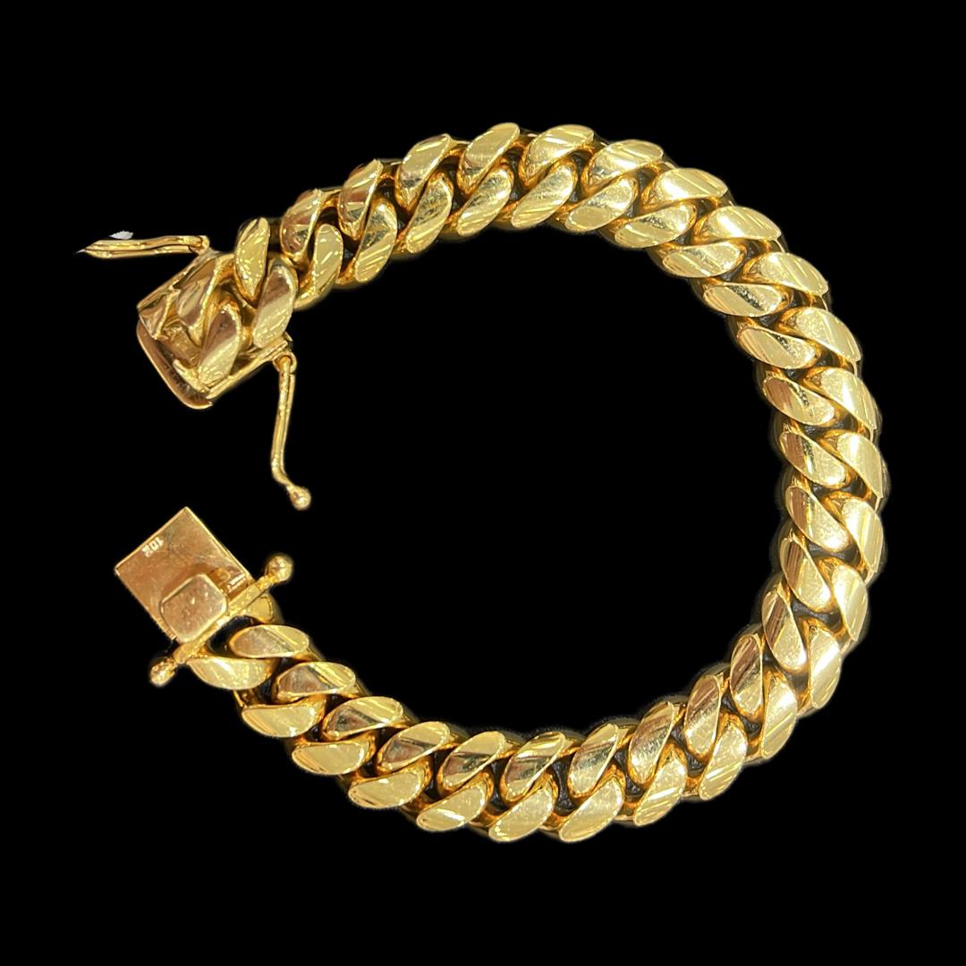 10kt Cuban Link Bracelet 13.5mm