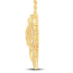 10 Karat All Yellow Gold 1.87 Carat Diamonds Butterfly Necklace (18 INCH)-1425233-ALY