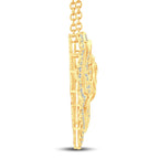 10 Karat All Yellow Gold 1.87 Carat Diamonds Butterfly Necklace (18 INCH)-1425233-ALY