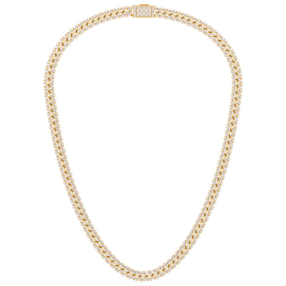 10KT-16.88CTW NECKLACE (8mm 22in)