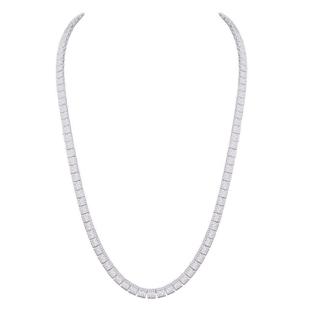 10 Karat White Gold 10.62 Carat Diamonds Fashion Chain-1432072-WG