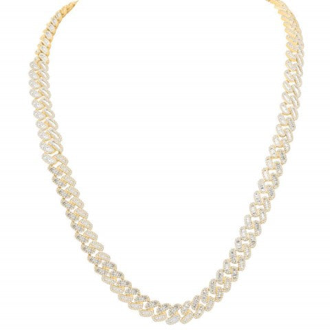 10 Karat Yellow Gold 16.00 Carat Diamonds Cuban Link Chain-1432074-YG