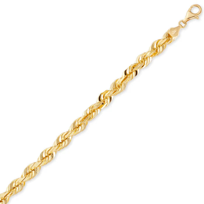 14K Diamond-cut Rope Chain