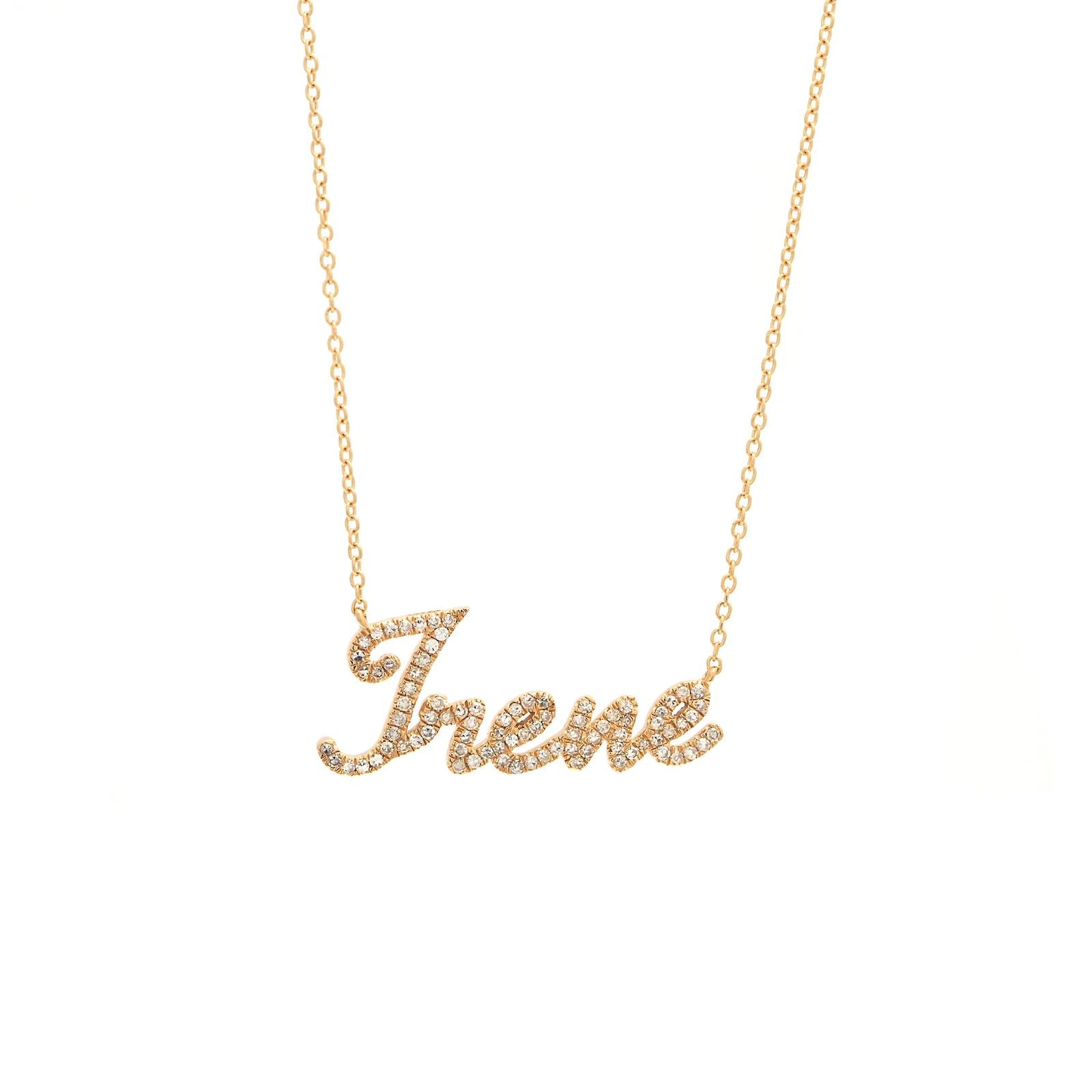 Diamond Nameplate Necklace