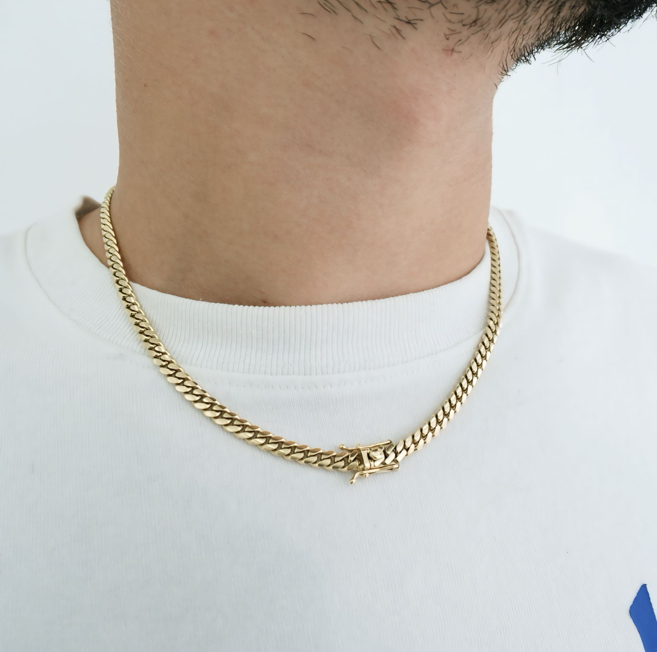 5mm -  Cuban Link Chain - 18kt Gold Bonded