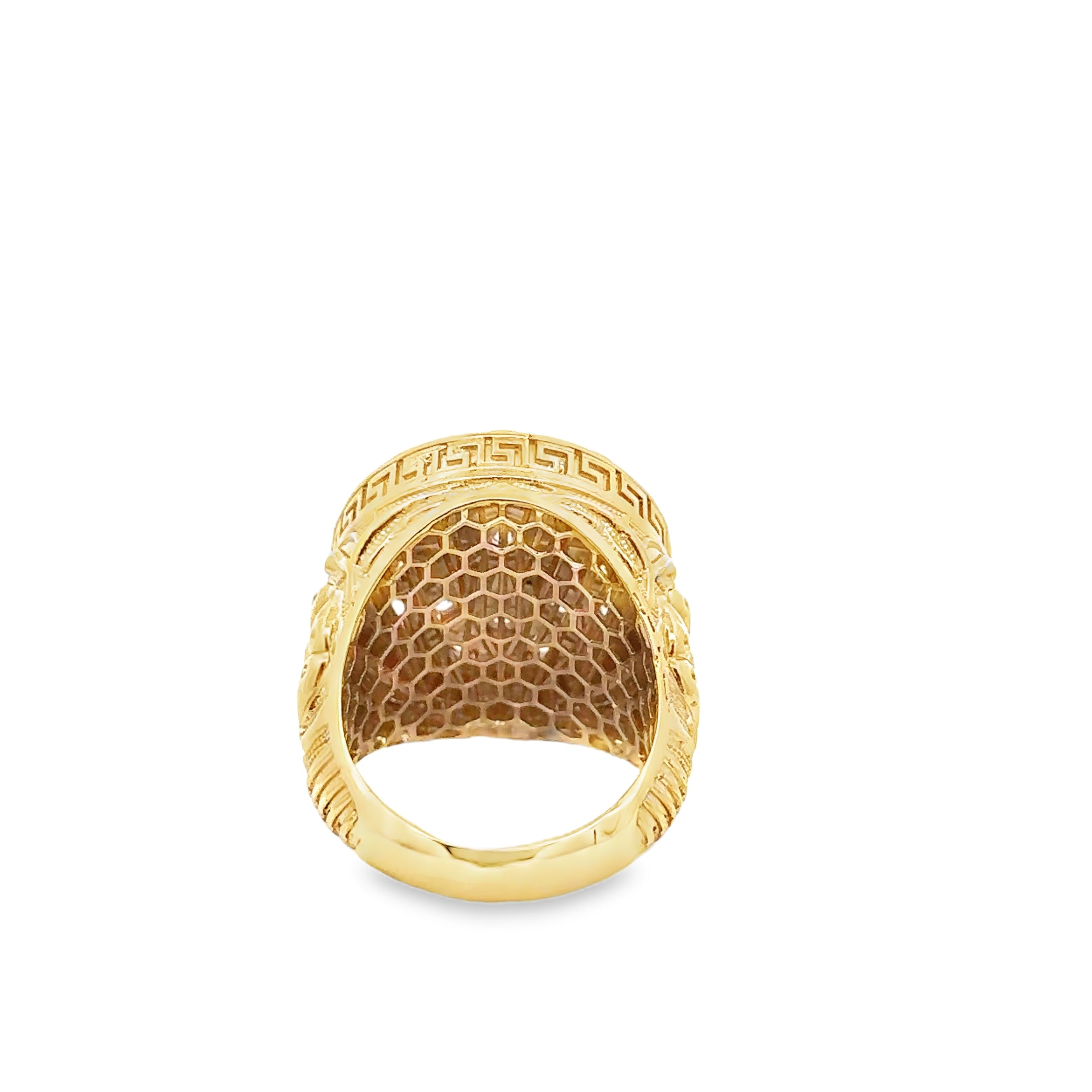 Yellow Gold Ring with Round Brilliant Cut CZ