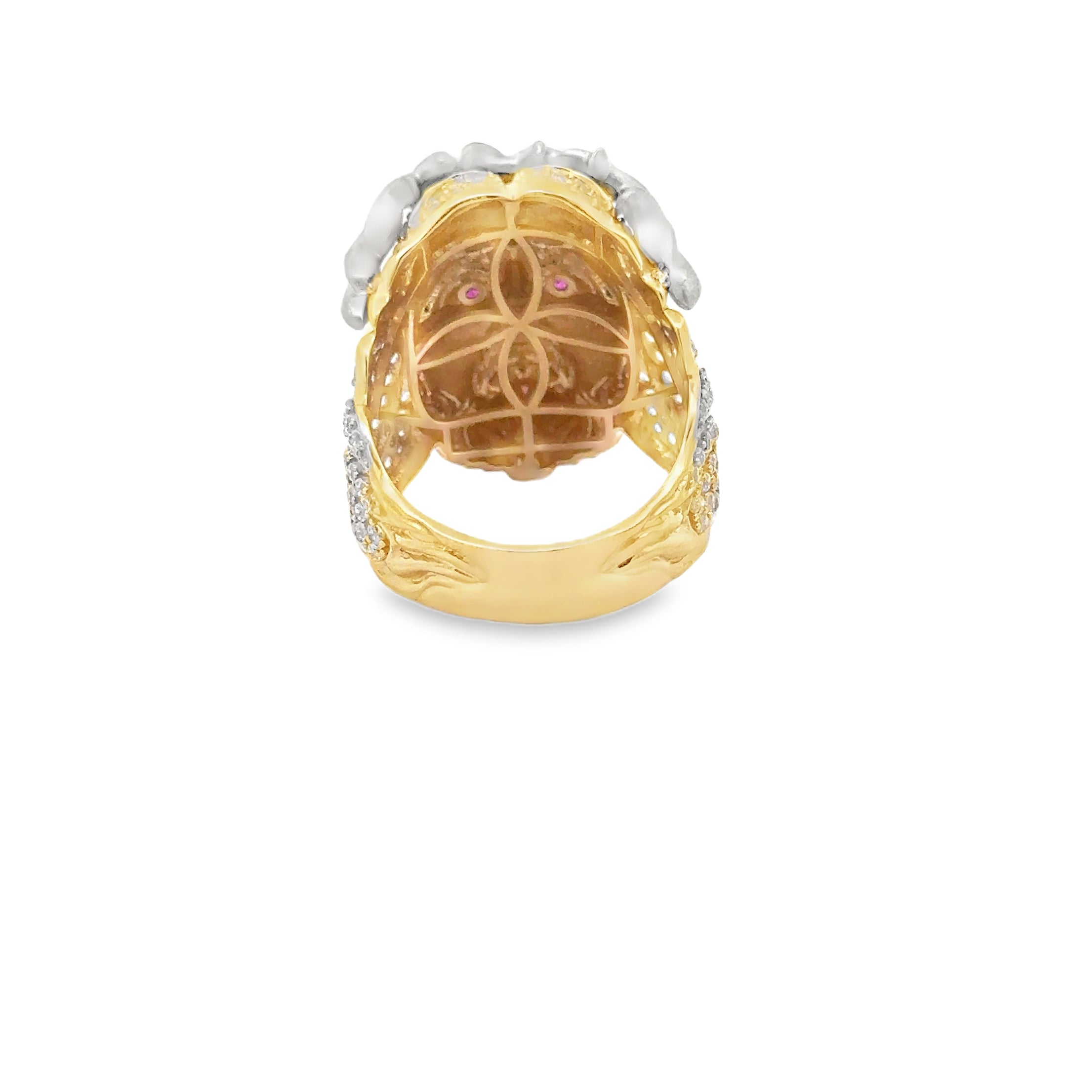 Yellow Gold Jesus Ring 10Kt