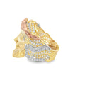 Yellow Gold Jesus Ring 10Kt