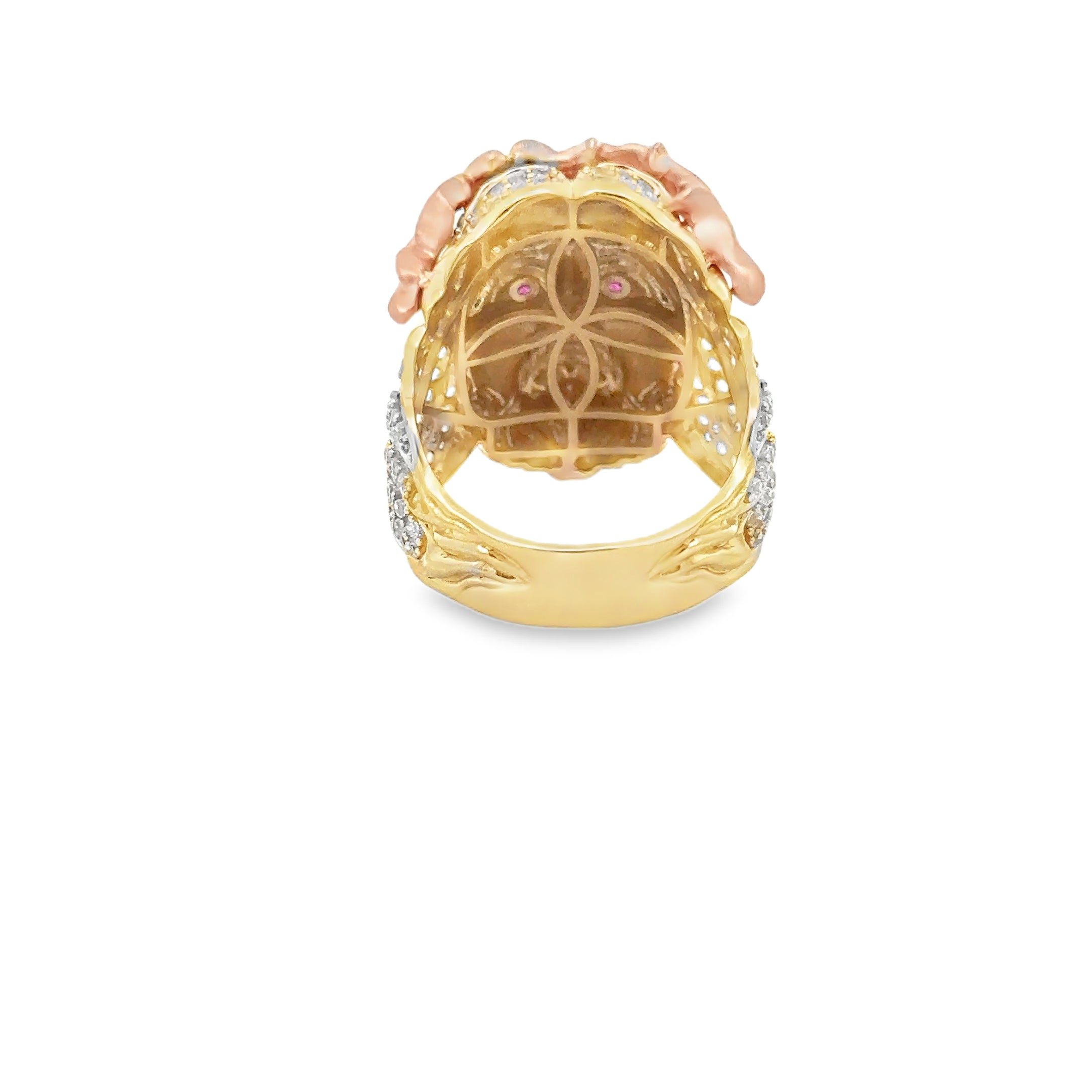 Yellow Gold Jesus Ring 10Kt