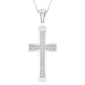 10K  0.05ct Diamond Cross Pendant