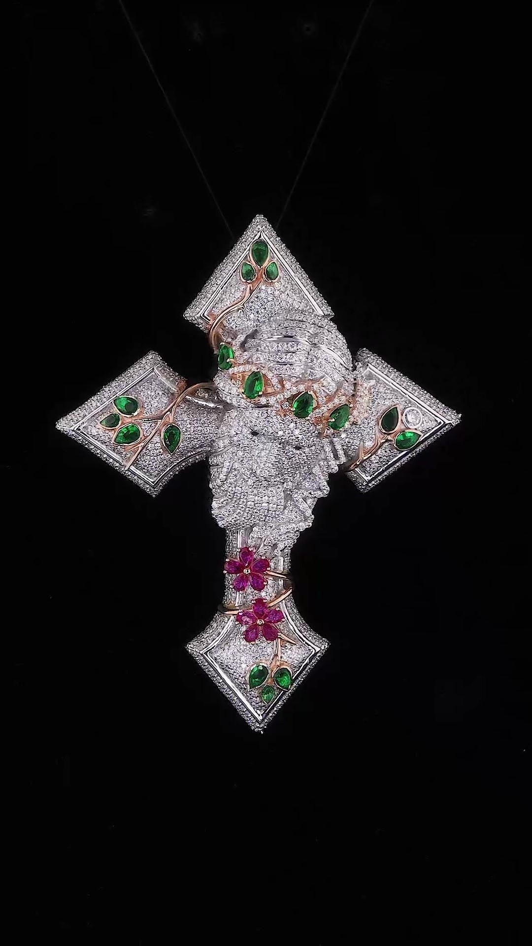 Jesus Face Cross Pendant