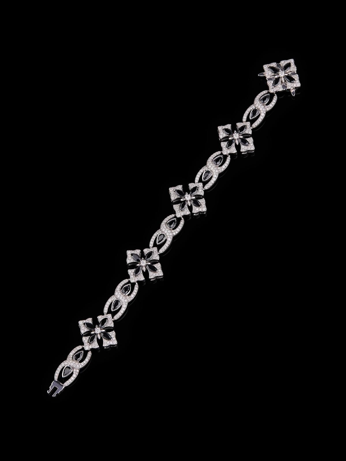 B/W Marquise Pear Bracelet