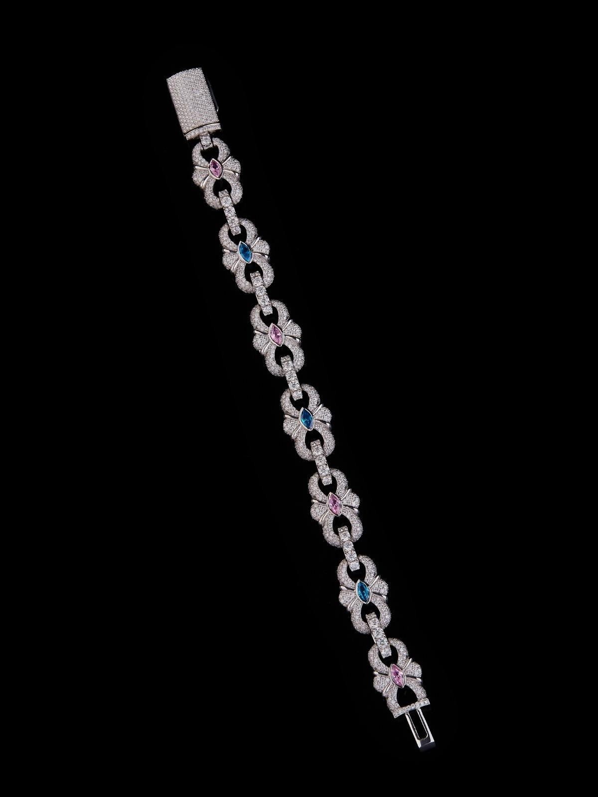 Horizontal Marquise Bracelet White