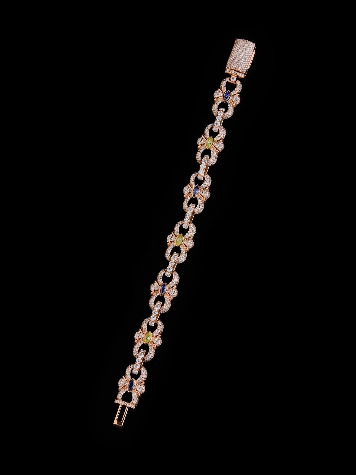 Horizontal Marquise Bracelet Rose