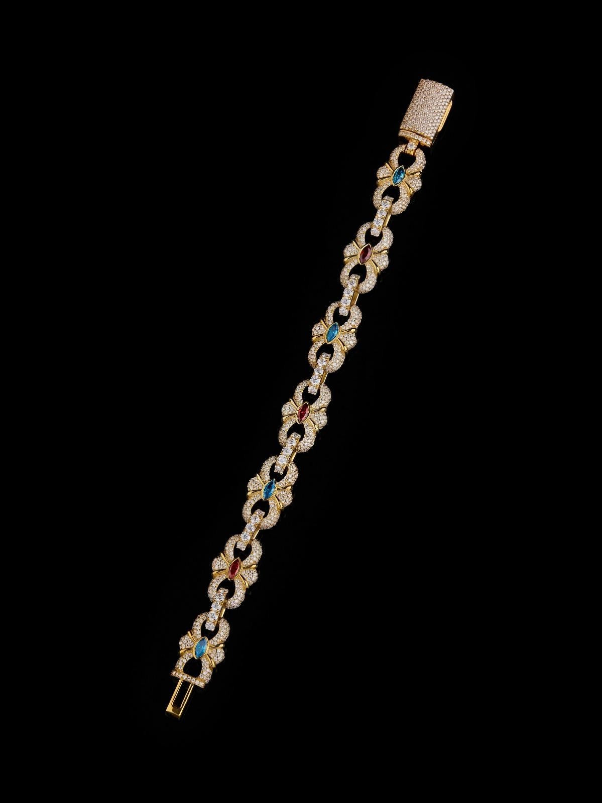 Horizontal Marquise Bracelet Yellow