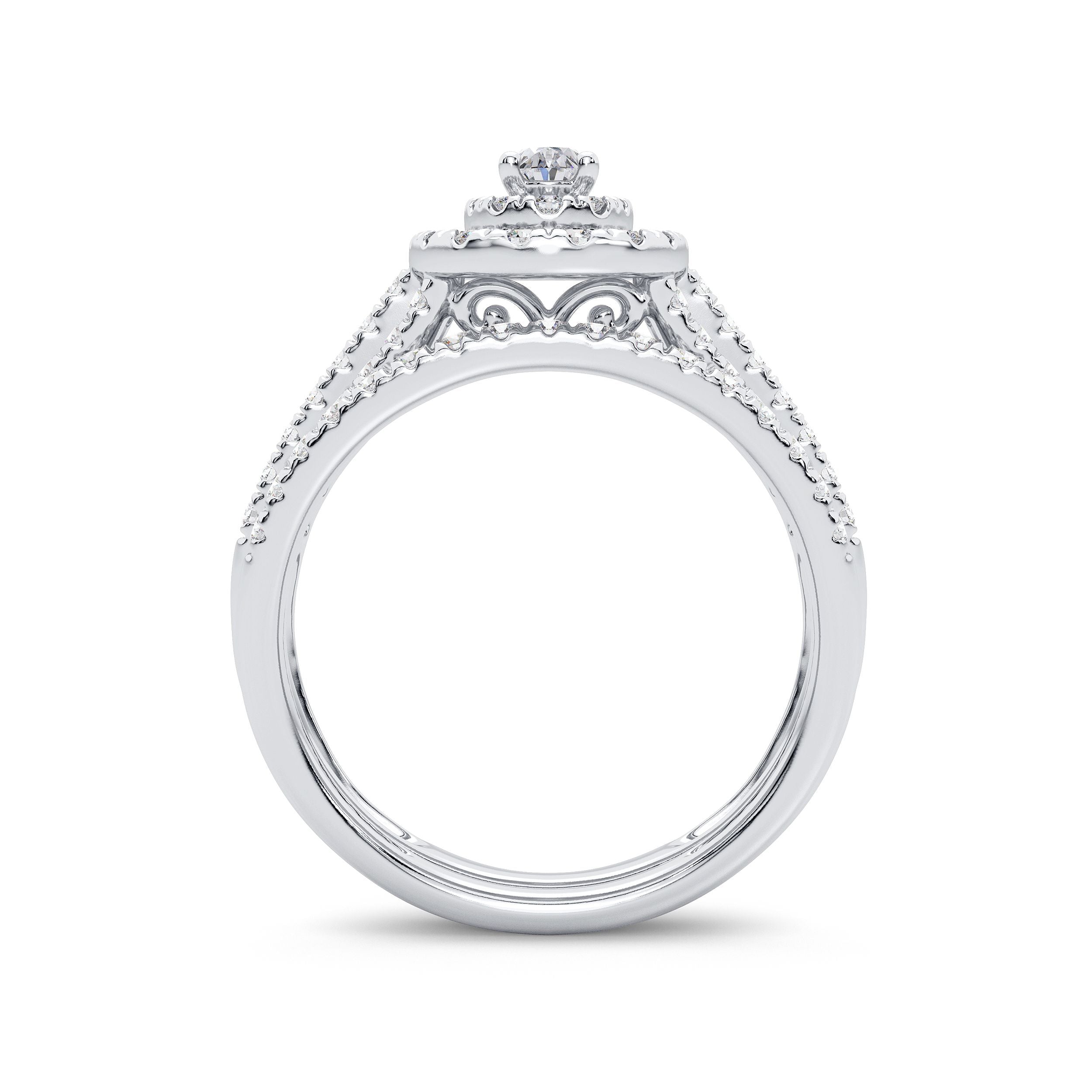 14K 1.00ct Diamond Bridal Ring