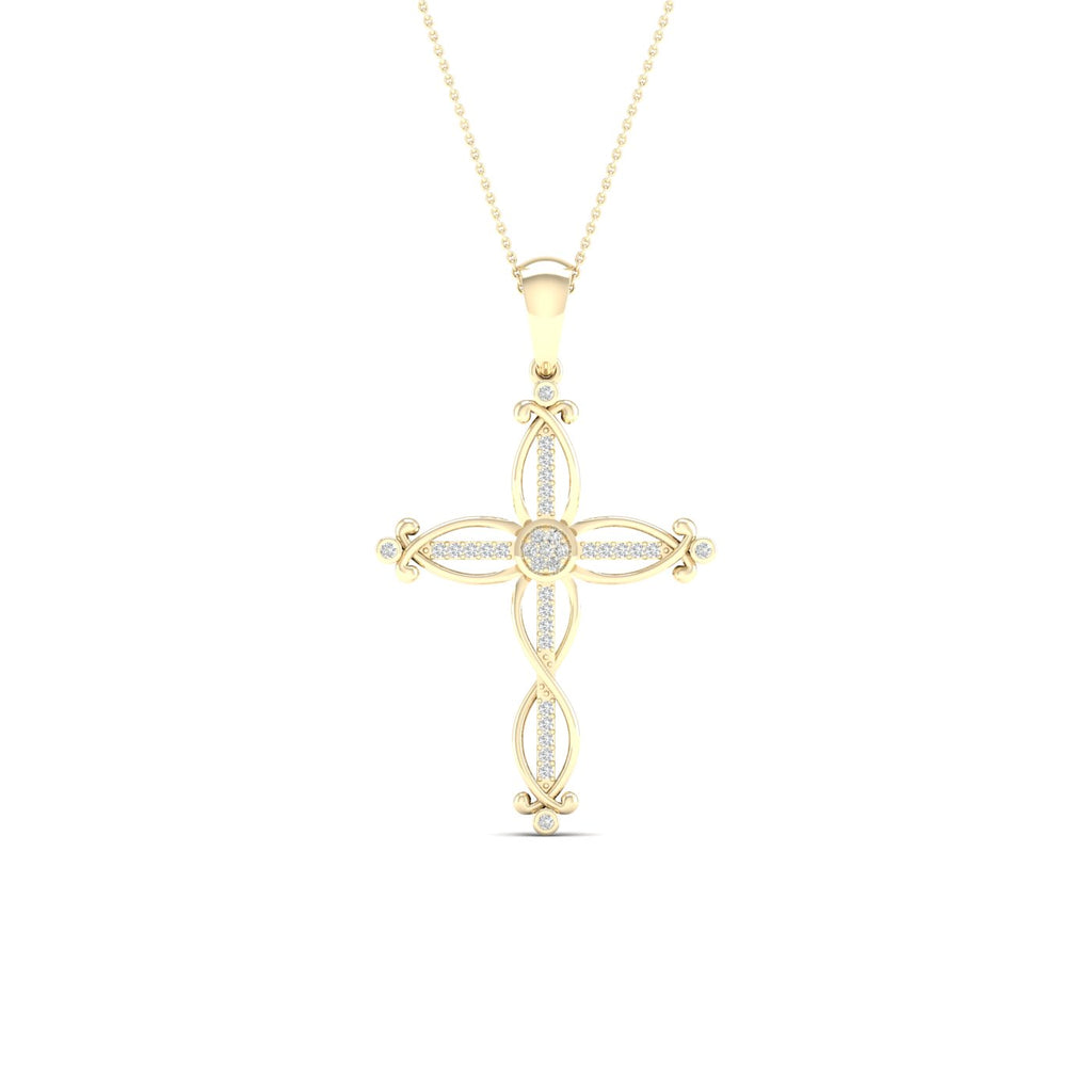 10K 0.10CT Diamond Pendant