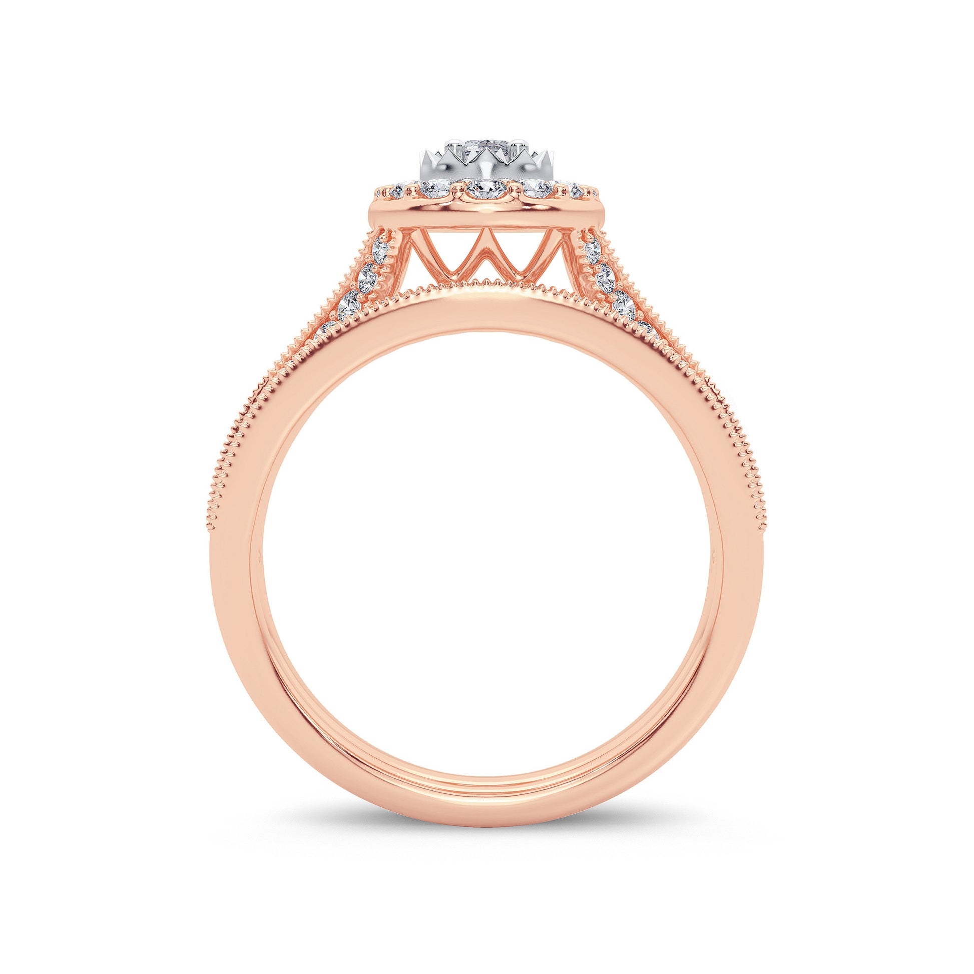 14K 1.00CT Diamond Bridal Ring