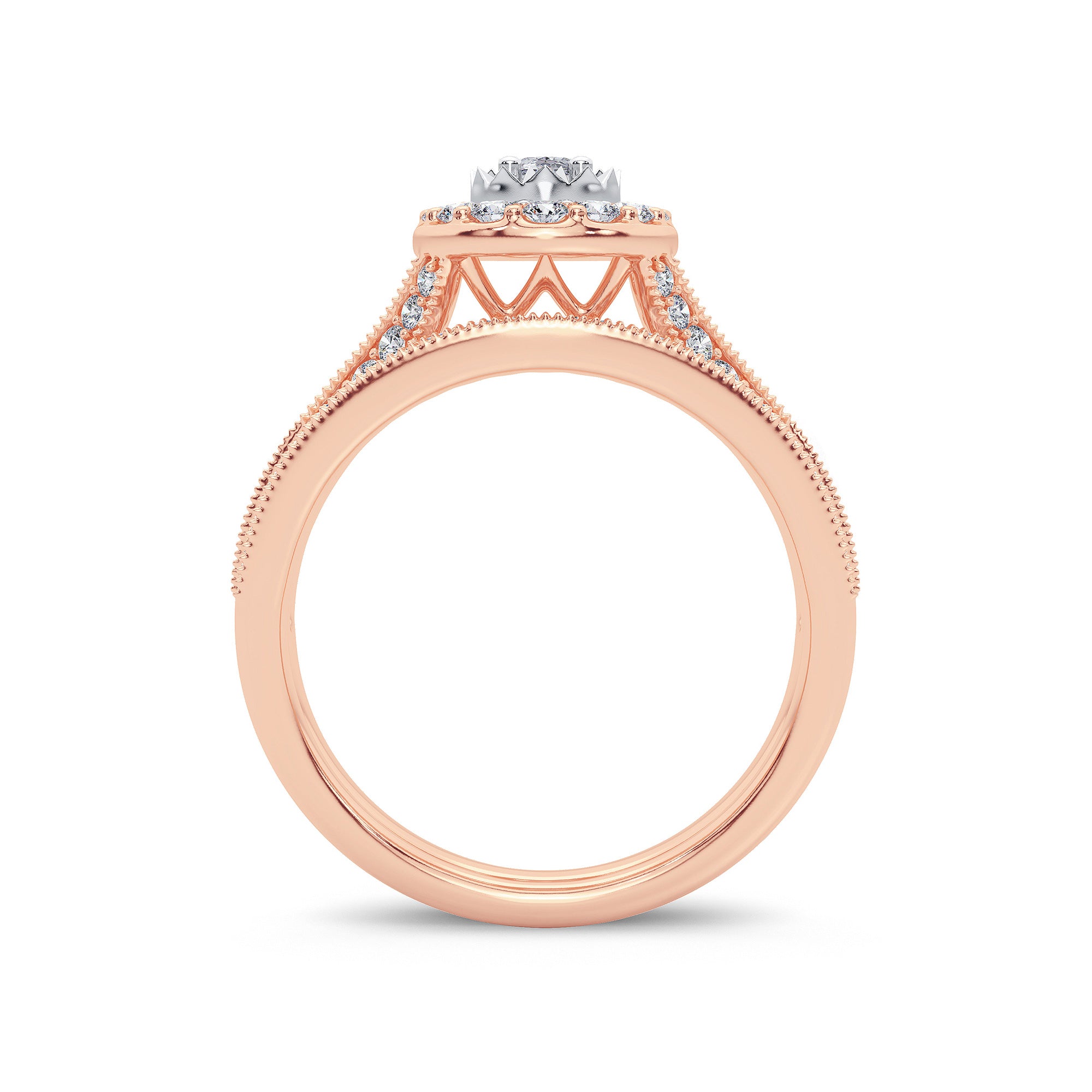 14K 1.00CT Diamond Bridal Ring