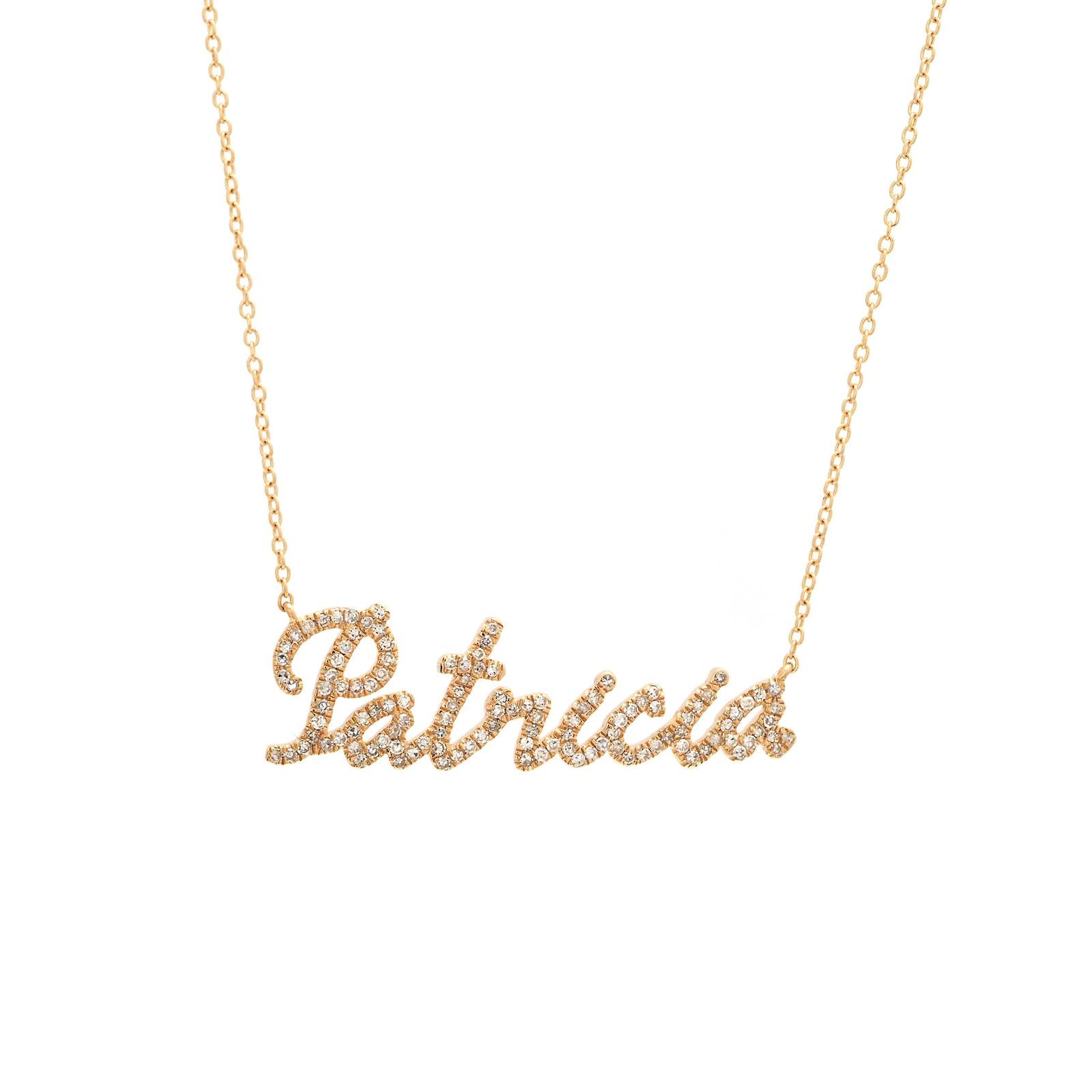 Diamond Nameplate Necklace