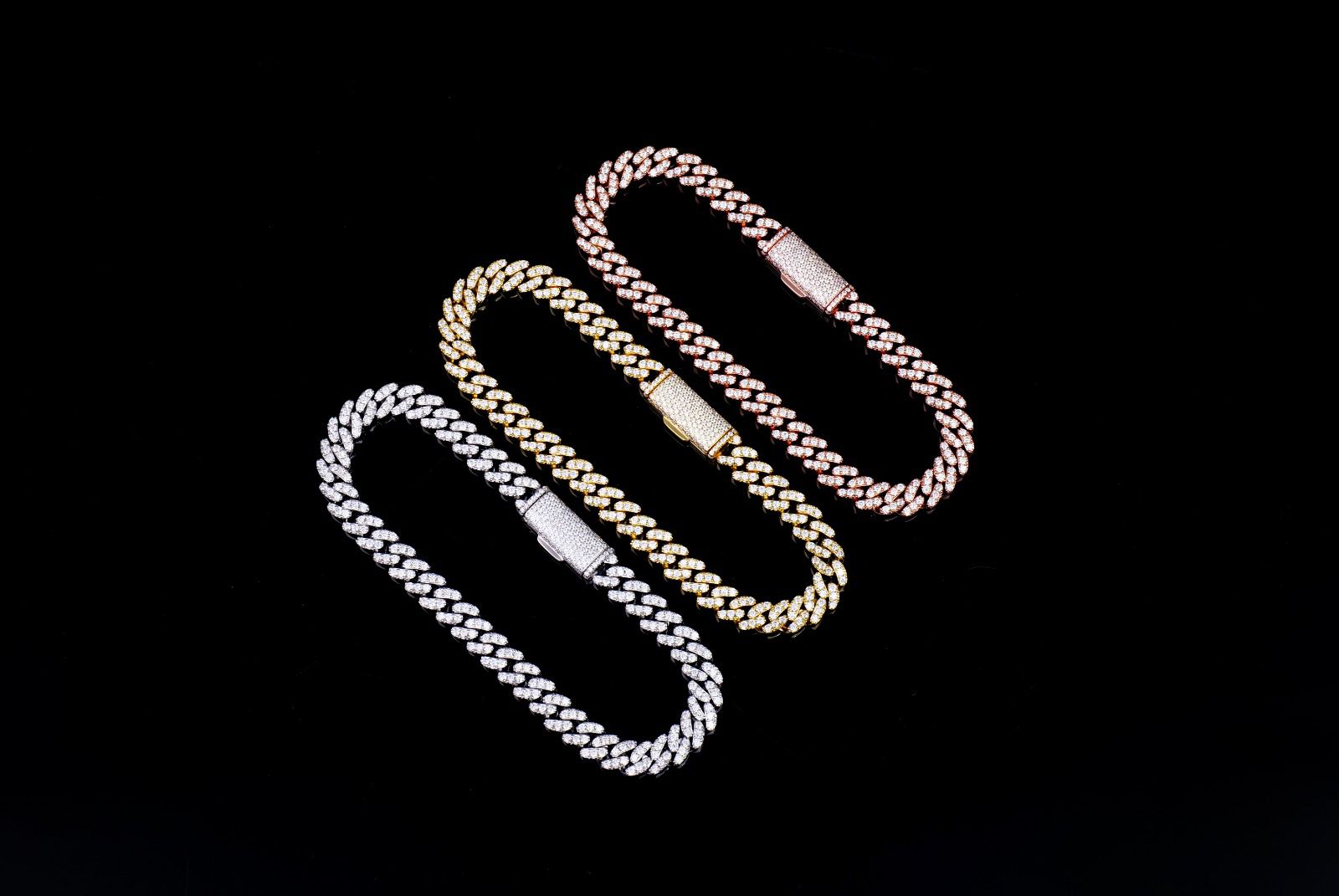925 Silver moissanite Cuban link 6.0mm