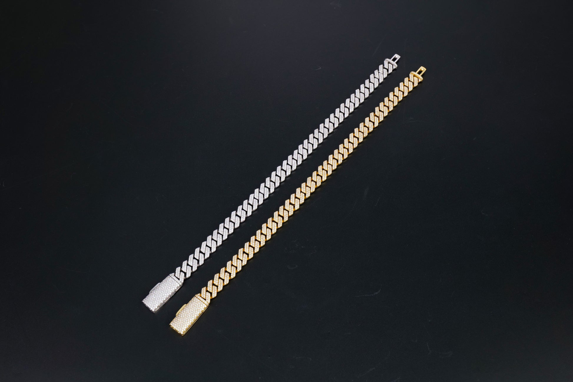 925 Silver moissanite Cuban link 8.0mm