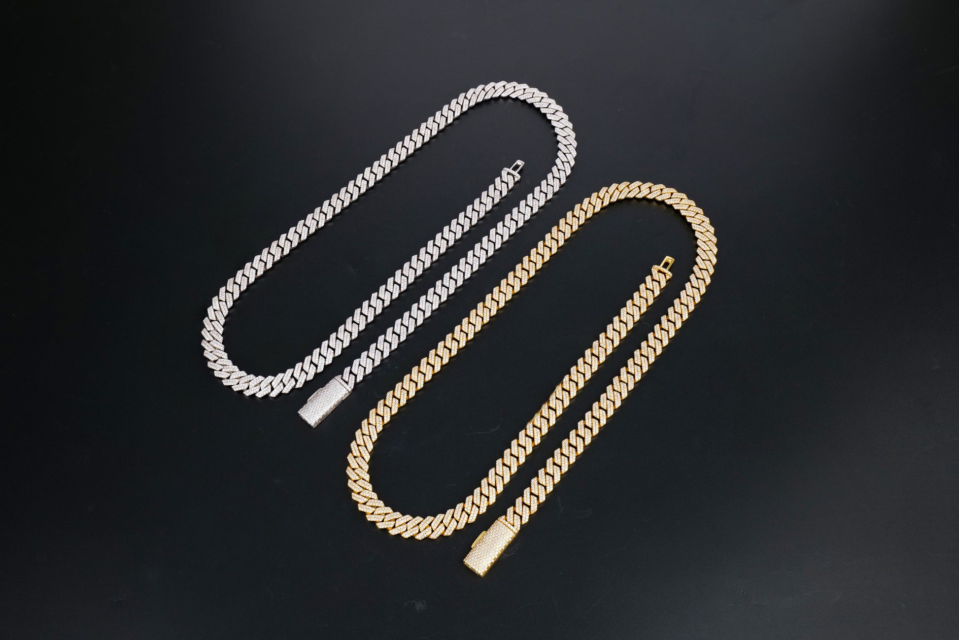 925 Silver moissanite Cuban link 8.0mm