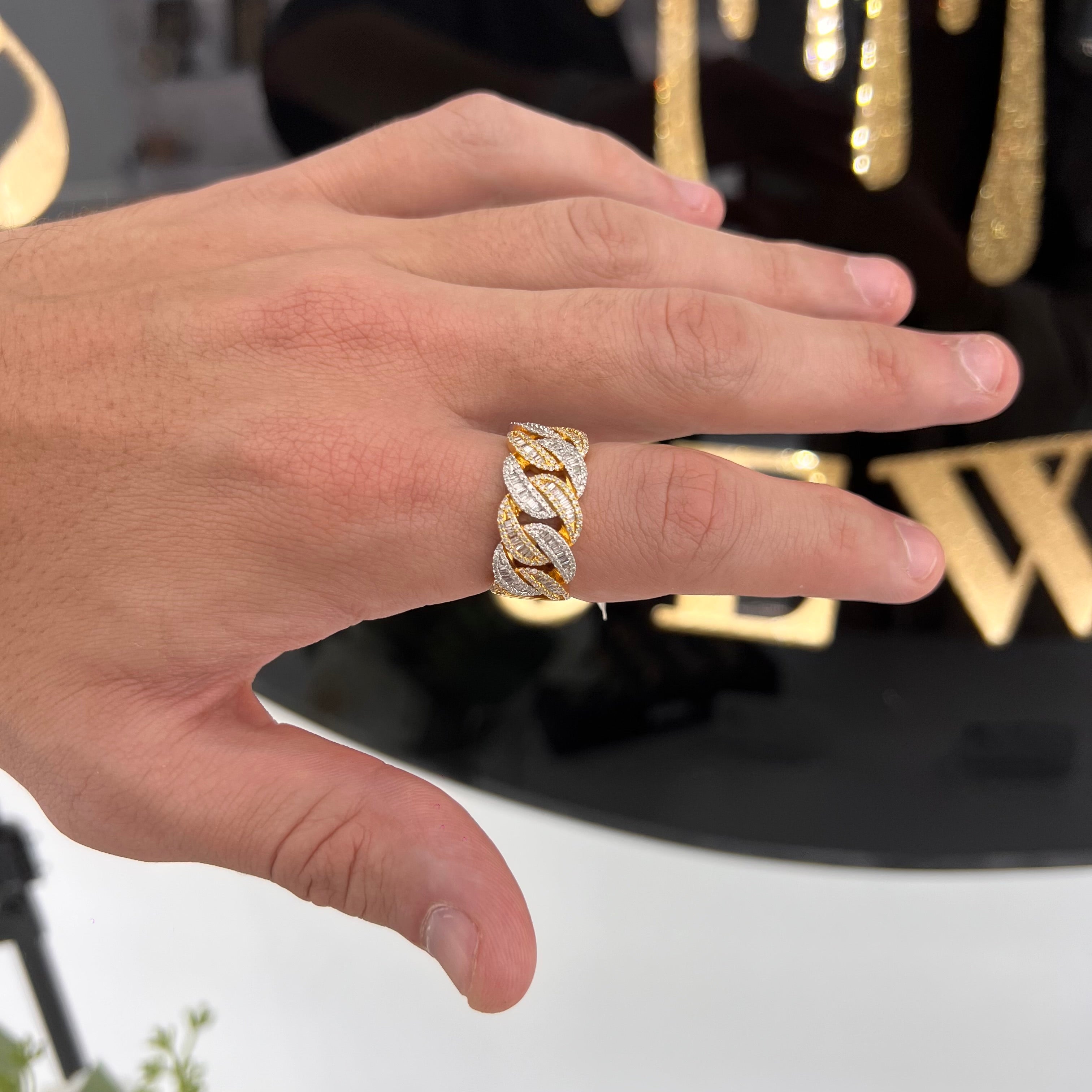 Cuban link Diamond Ring