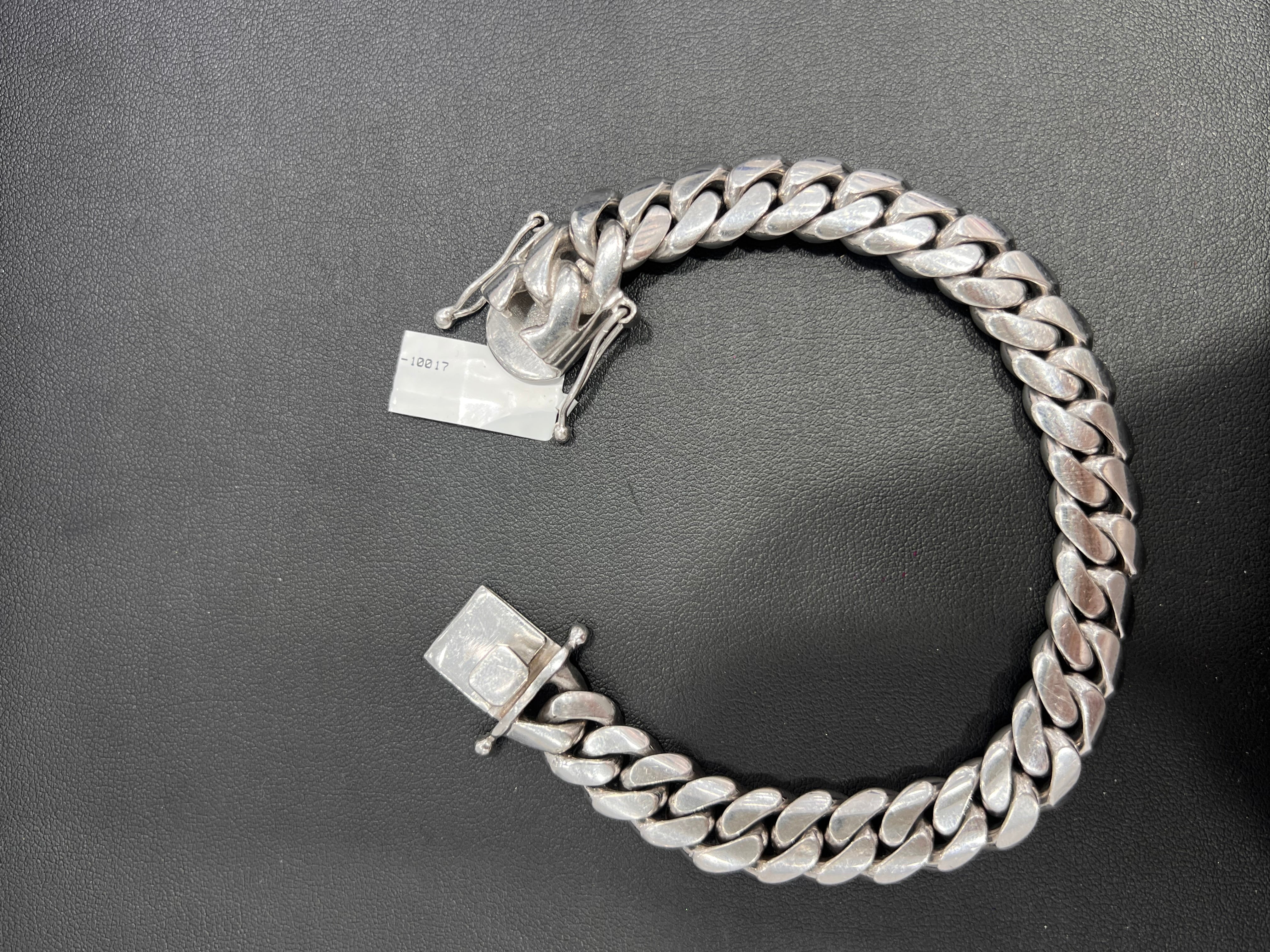 White gold Cuban Link Bracelet