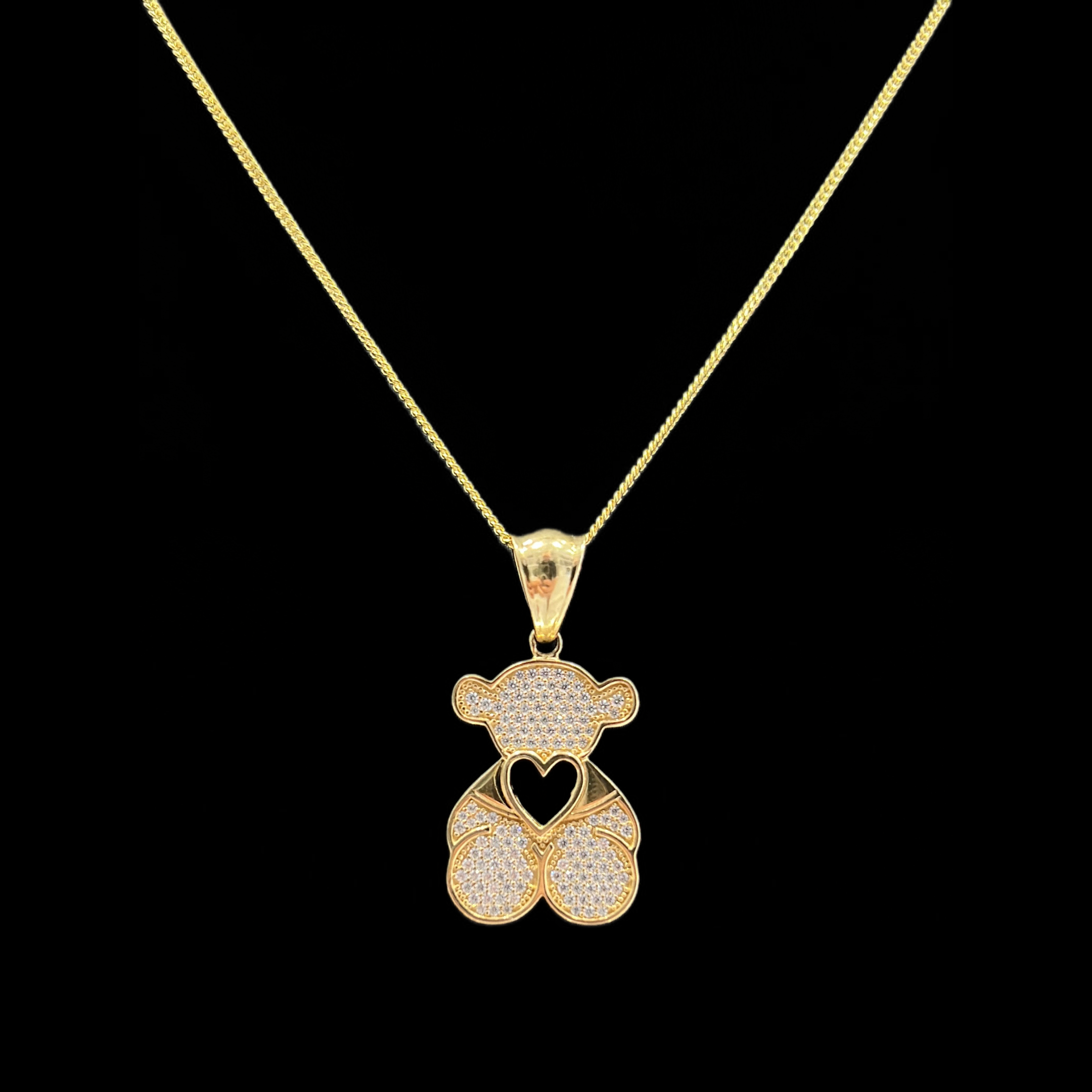 14kt Solid Gold Bear Pendant