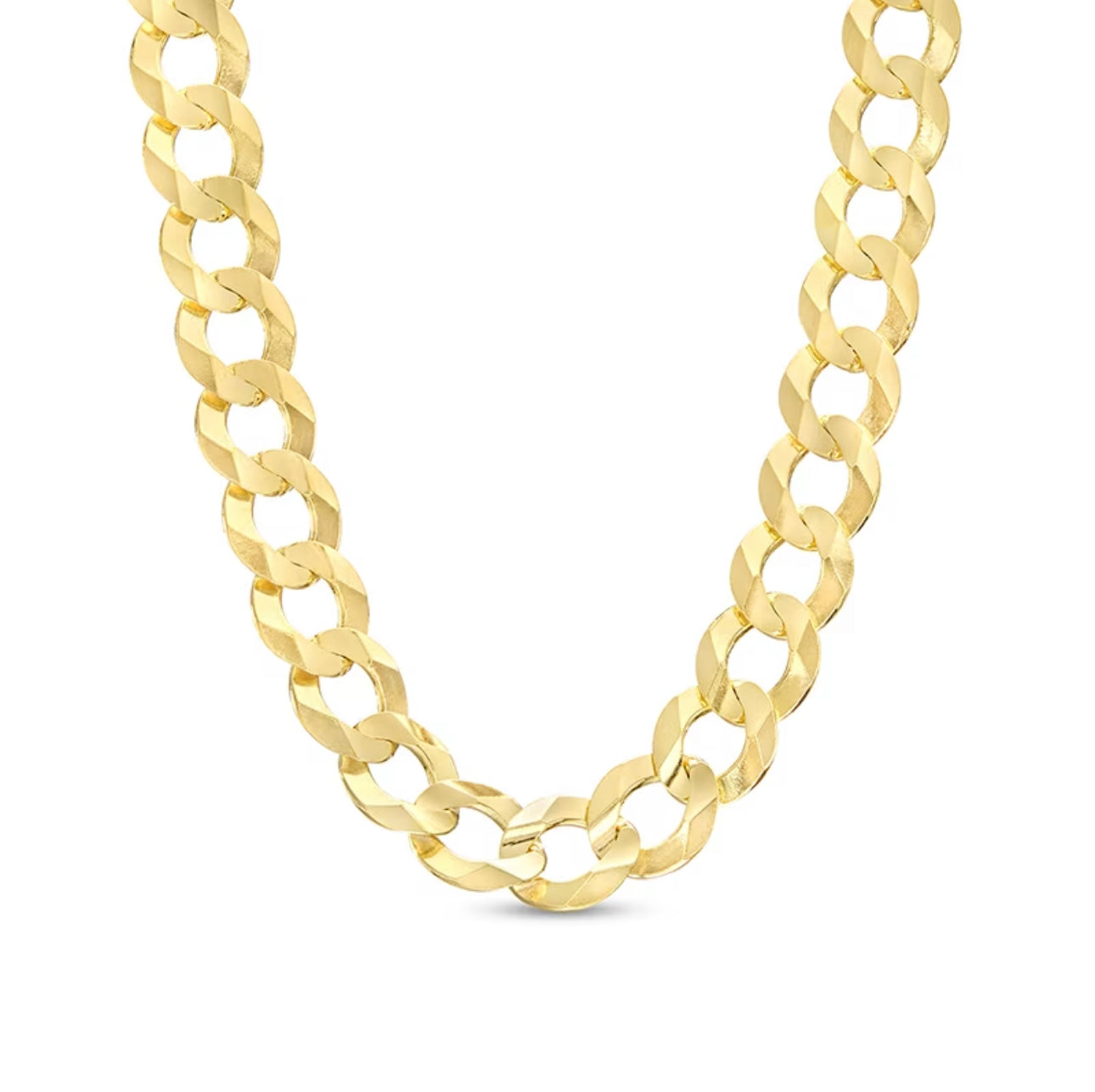 6mm Curb Link Chain Solid 14kt